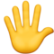 Raised Hand With Fingers Splayed emoji on Apple